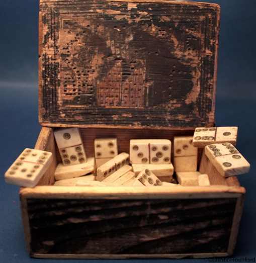 Antique Chess Domino Set