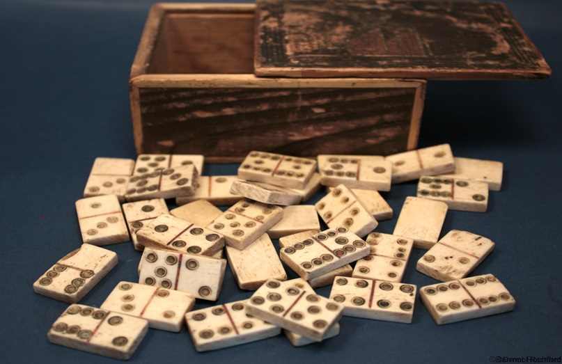 Antique Chess Domino Set