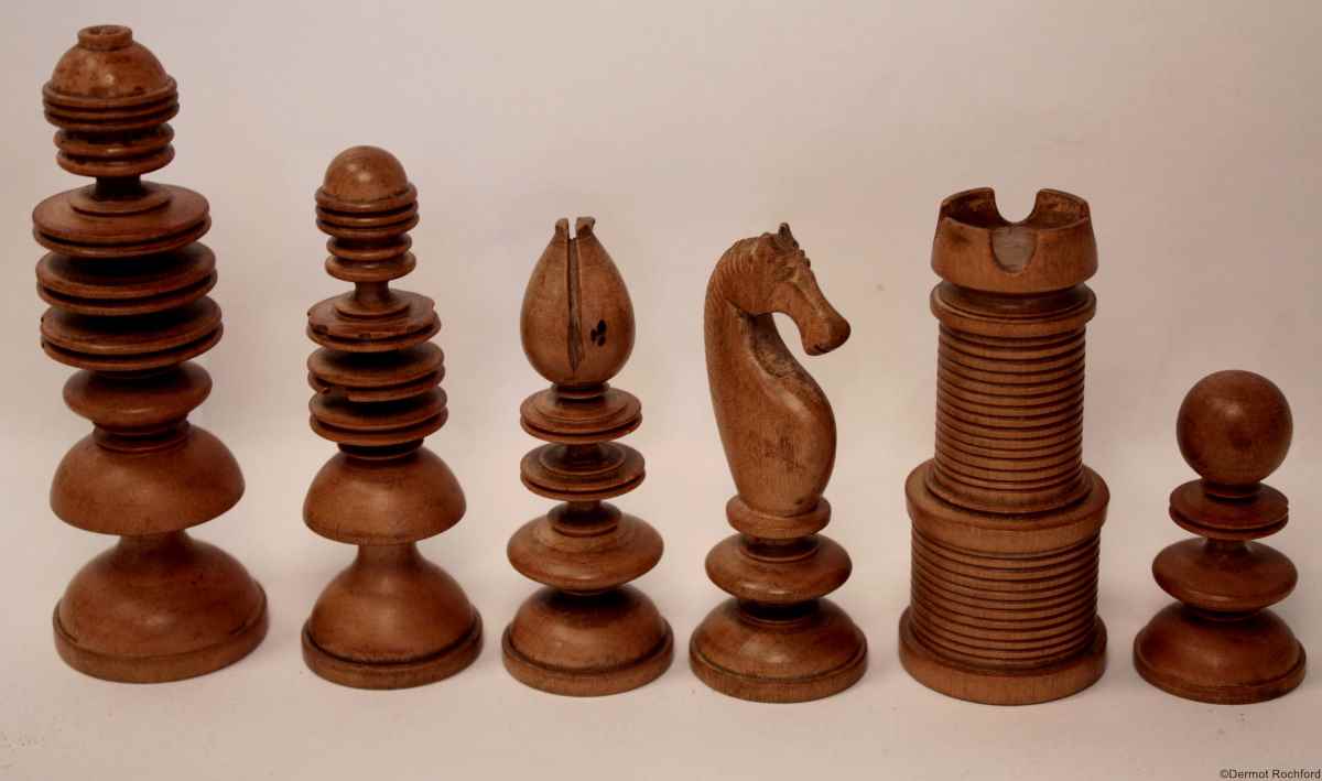 Antique English Chess Set