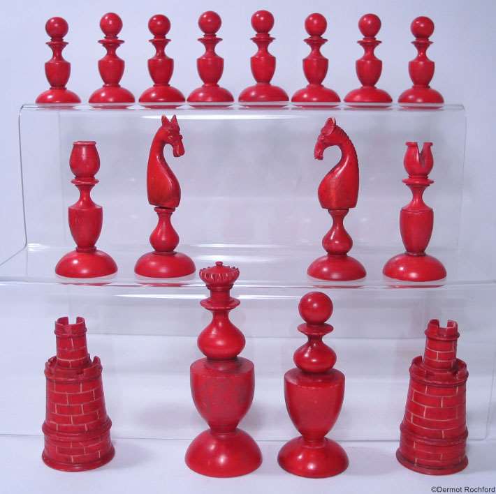 Antique English Chess Set