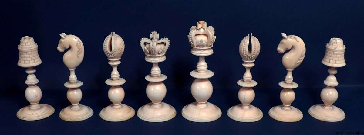 Antique Indian Chess Set