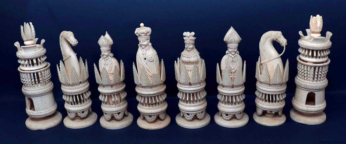 Antique Pulpit Chess Set