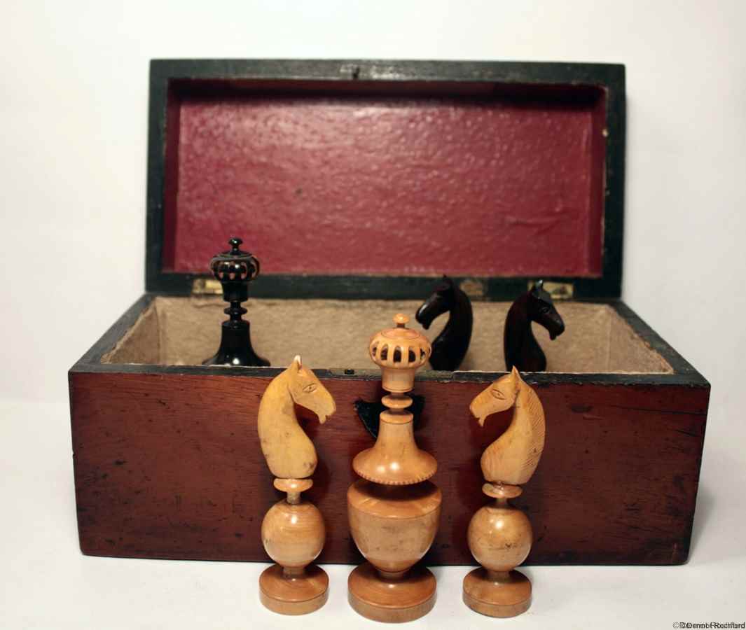 Antique Regence Chess Set