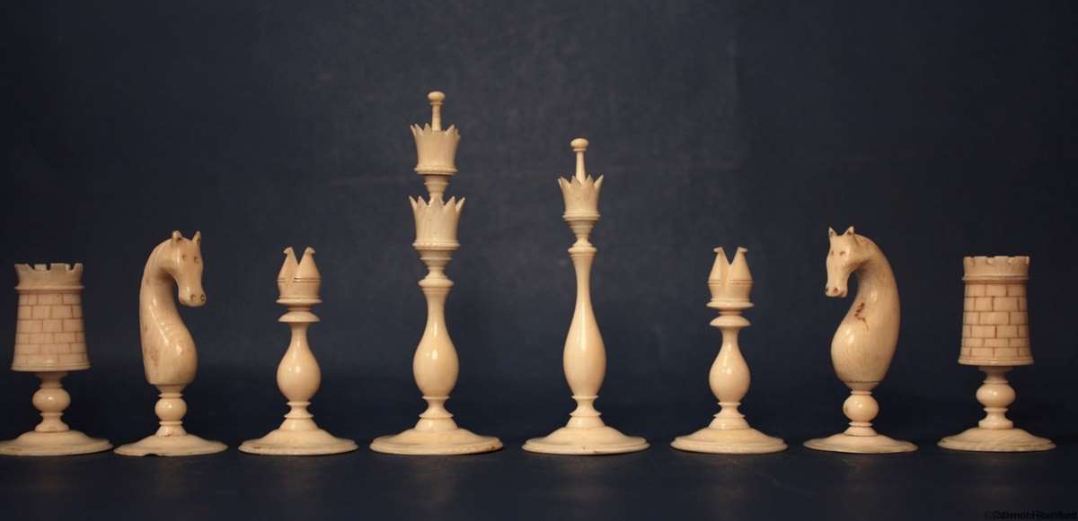Antique Spike Chess Set