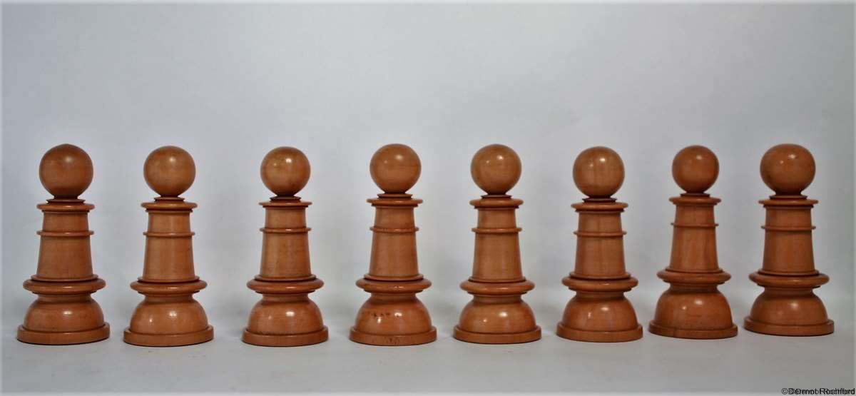 Antique English Upright Chess Set