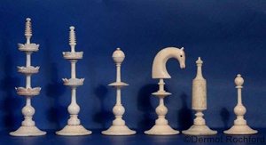 Antique Danish Selenus s Chess Set