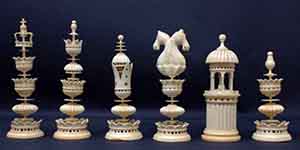 Antique Michael Edel Chess Set