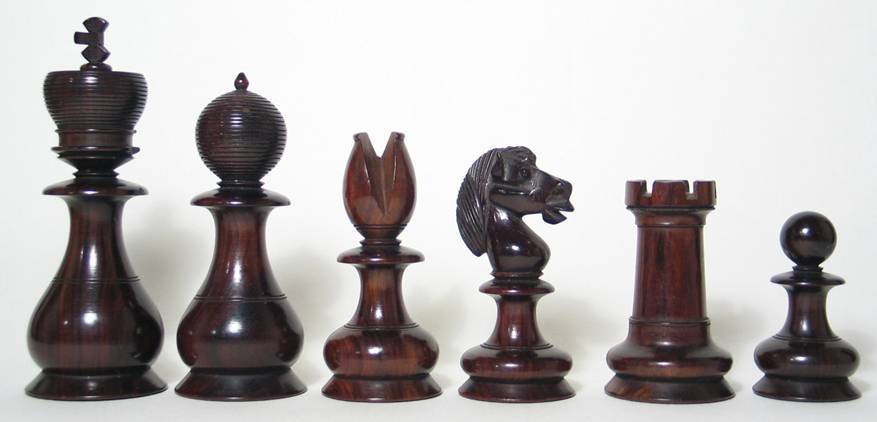 Type II English Bone Barleycorn Chessmen - Chess Antiques.com