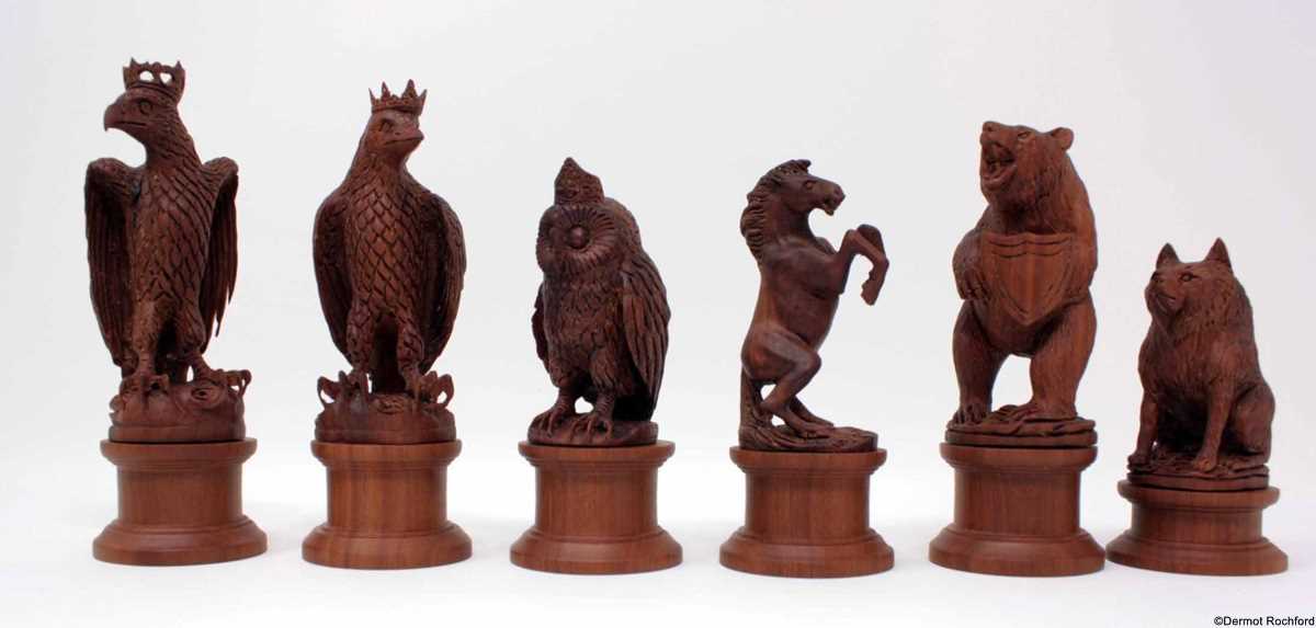 Fine Carved Chess Set