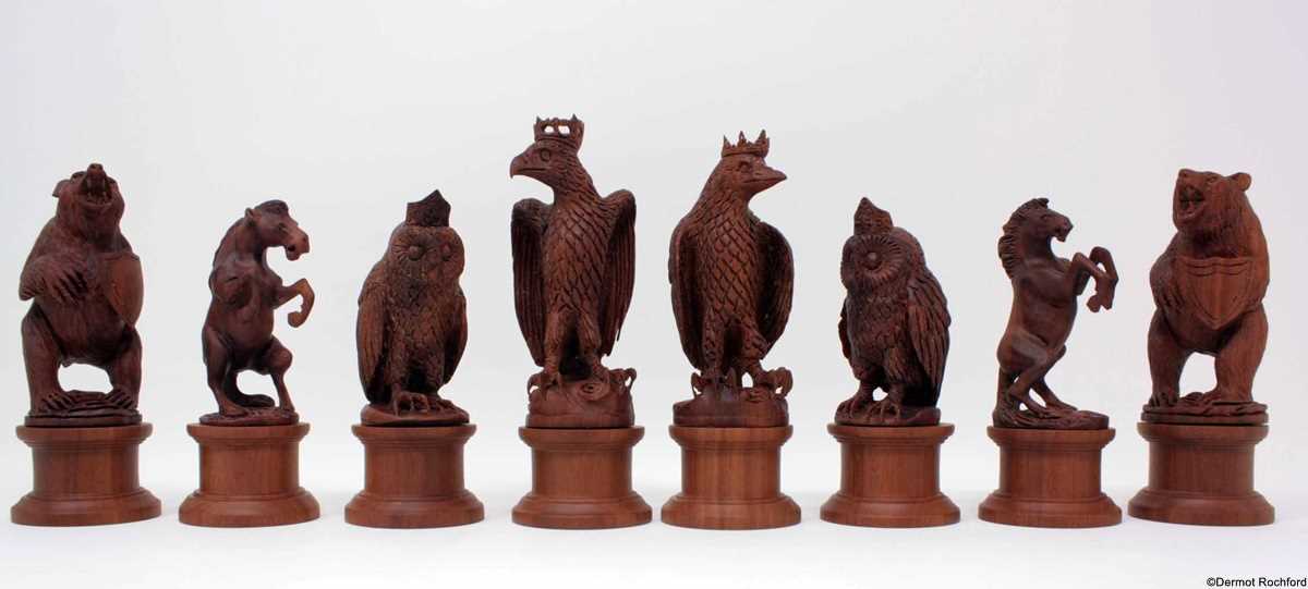 Fine Carved Chess Set