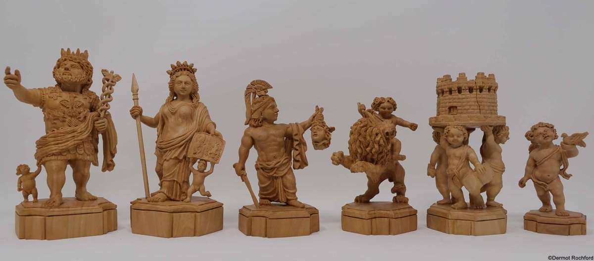 Good vs Evil Carved Chess Set