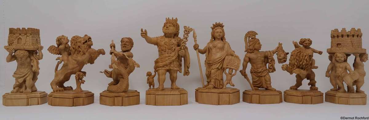 Good vs Evil Carved Chess Set