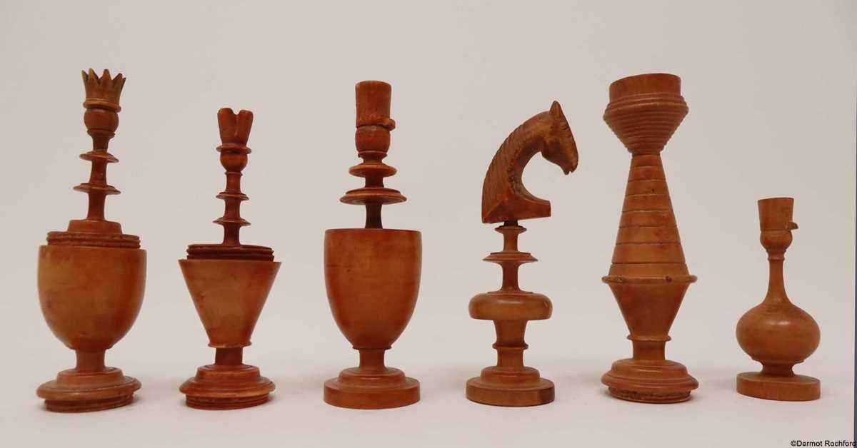 Antique French Chess Set