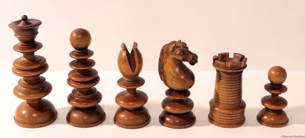 19th Century Club Chess Set by Calvert