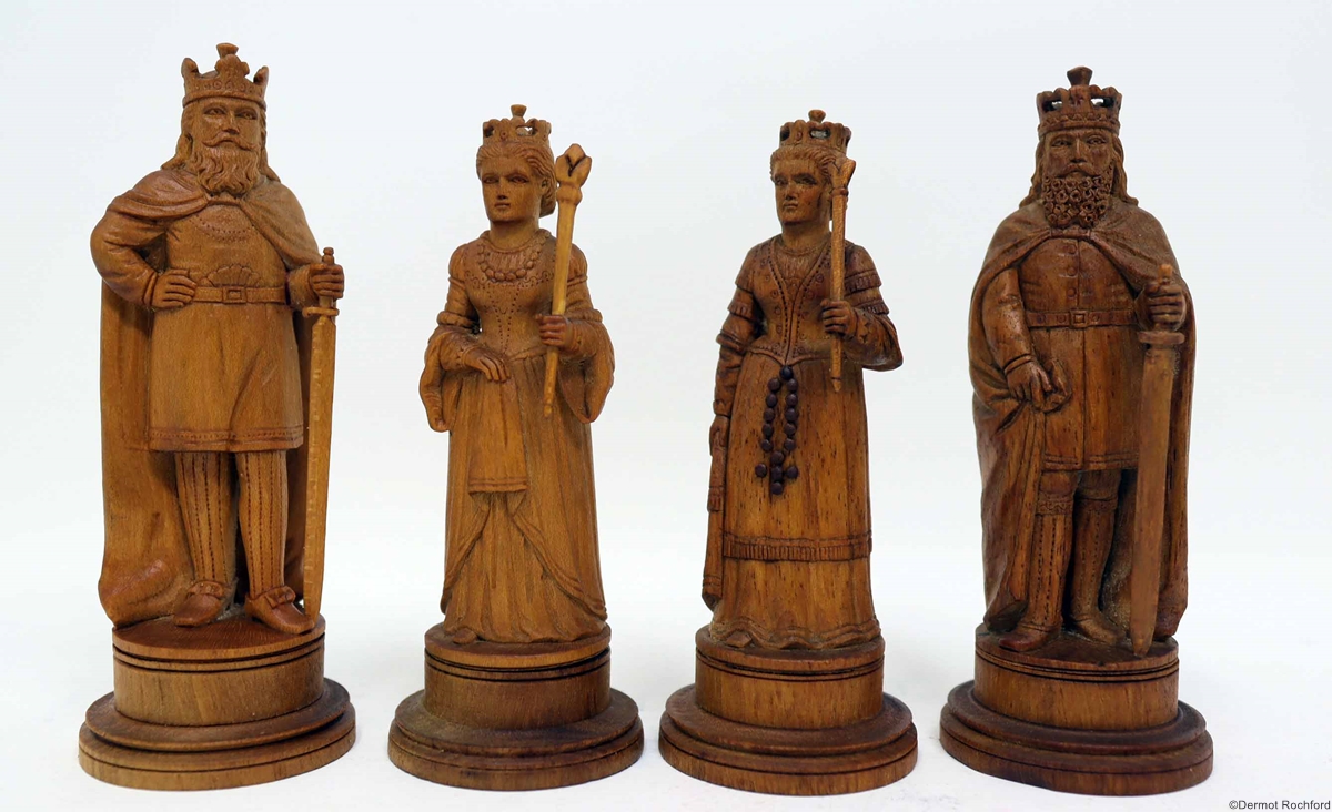 Antique Swiss Chess Set