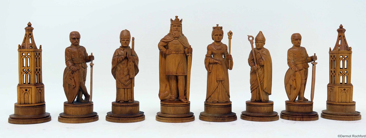 Antique Swiss Chess Set