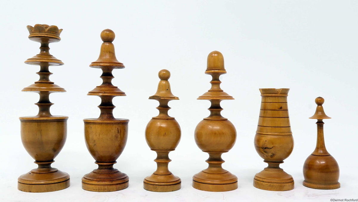 Antique French Directoire Chess Set