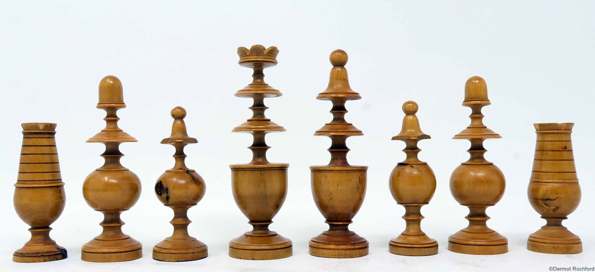 Antique French Directoire Chess Set