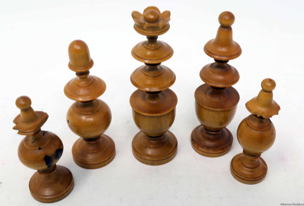 Antique French Directoire Chess Set