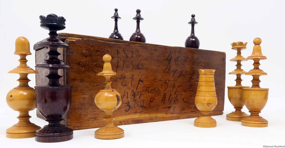 Antique French Directoire Chess Set