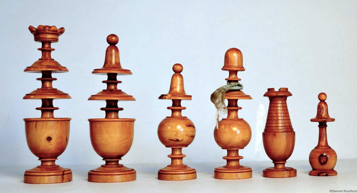 Antique French Directoire Chess Set