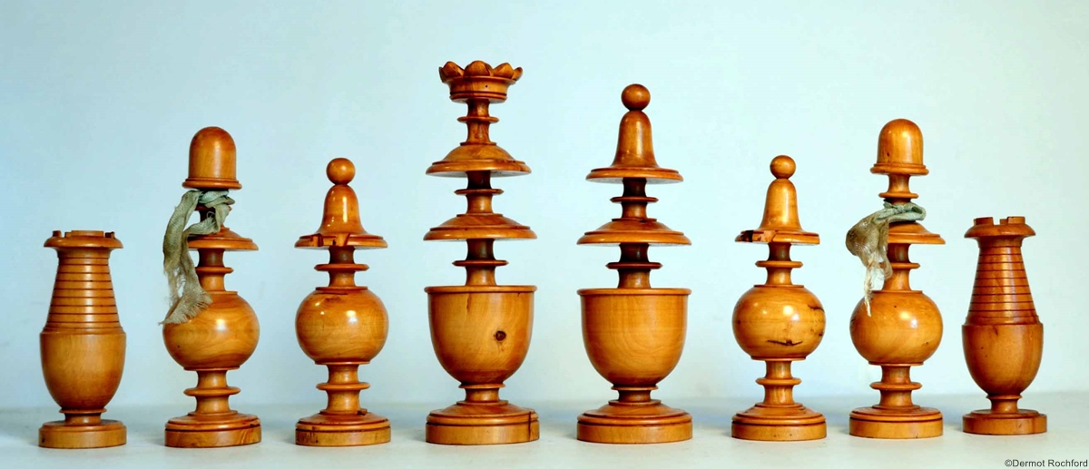 Antique French Directoire Chess Set