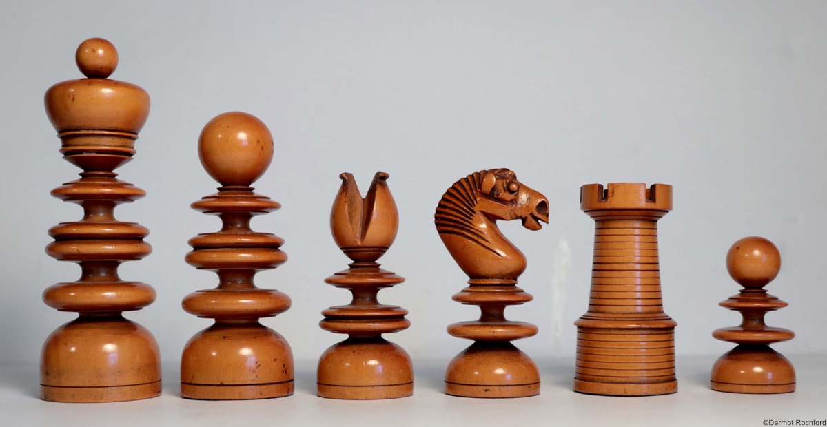 19th Century Club Chess Set by Foster