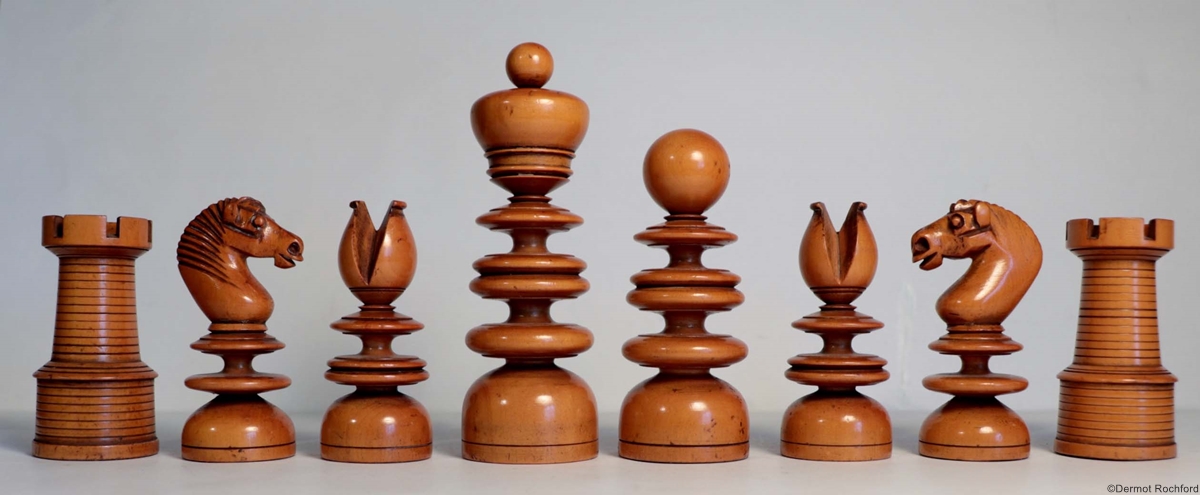 19th Century Club Chess Set by Foster