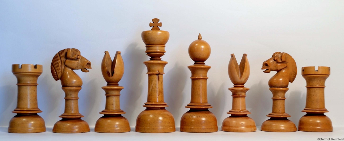 19th Century Club Chess Set by Foster