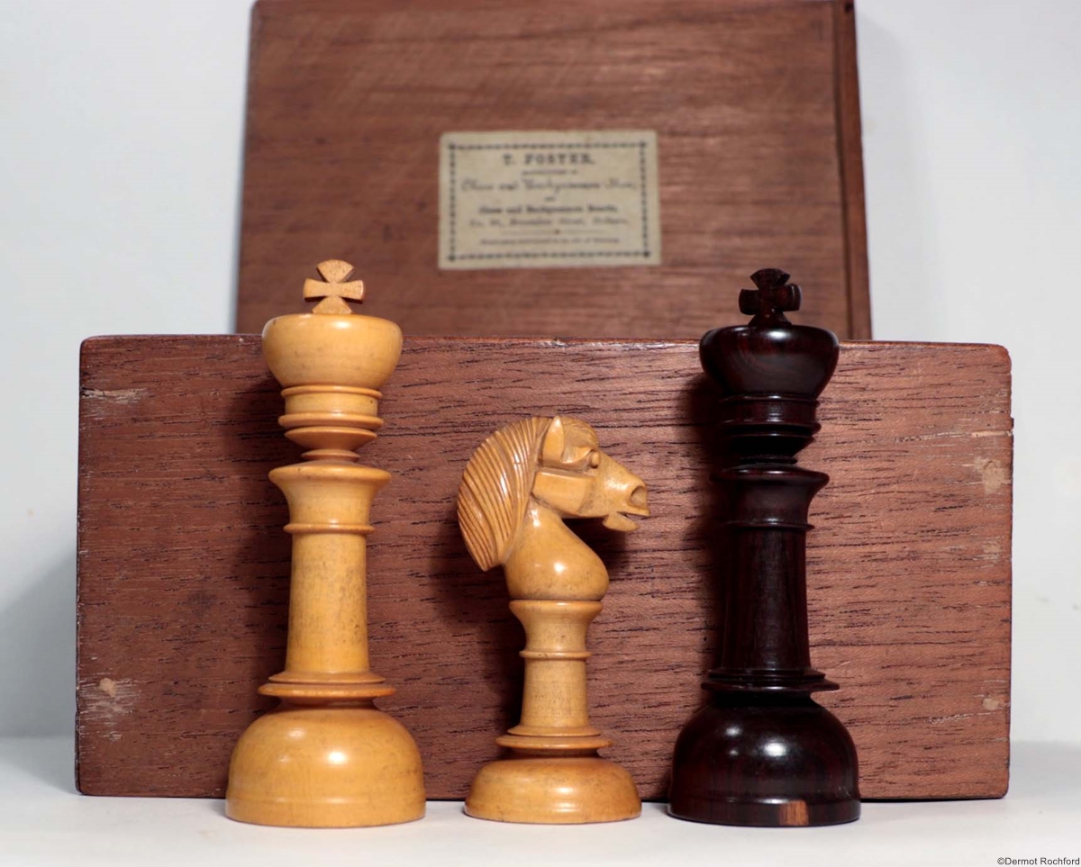 19th Century Club Chess Set by Foster