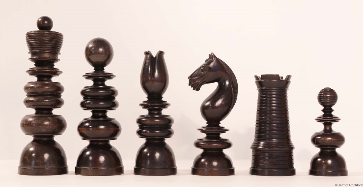 Antique french st. george Chess Set