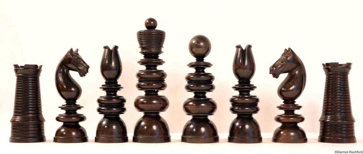 Antique french st. george Chess Set