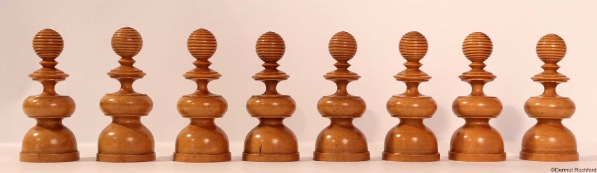 Antique french st. george Chess Set