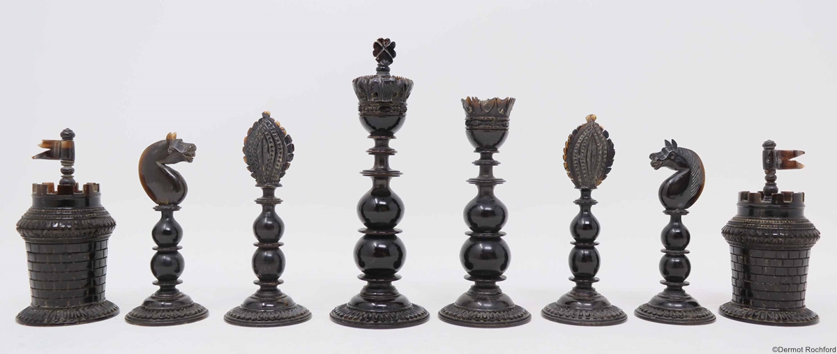 Antique Indian Chess Set