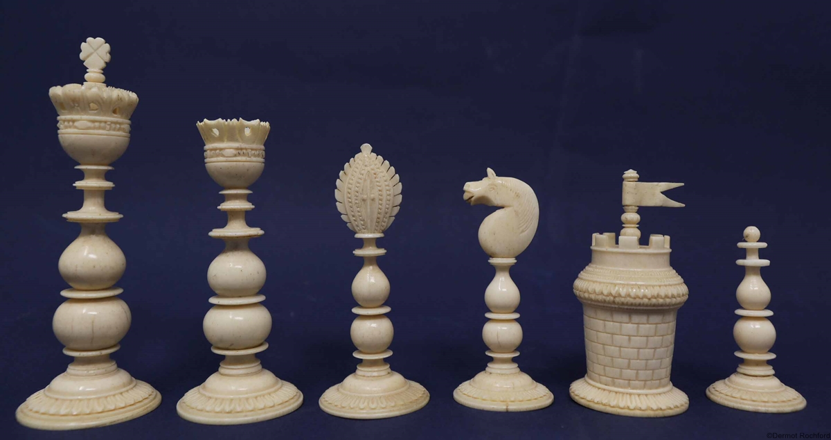 Antique Indian Chess Set