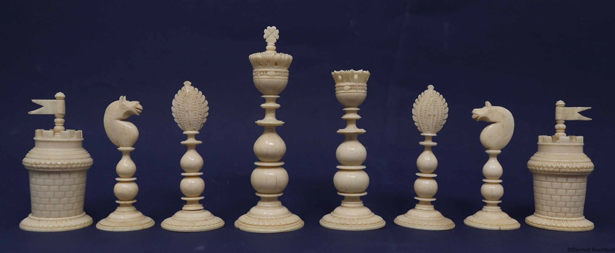 Antique Indian Chess Set