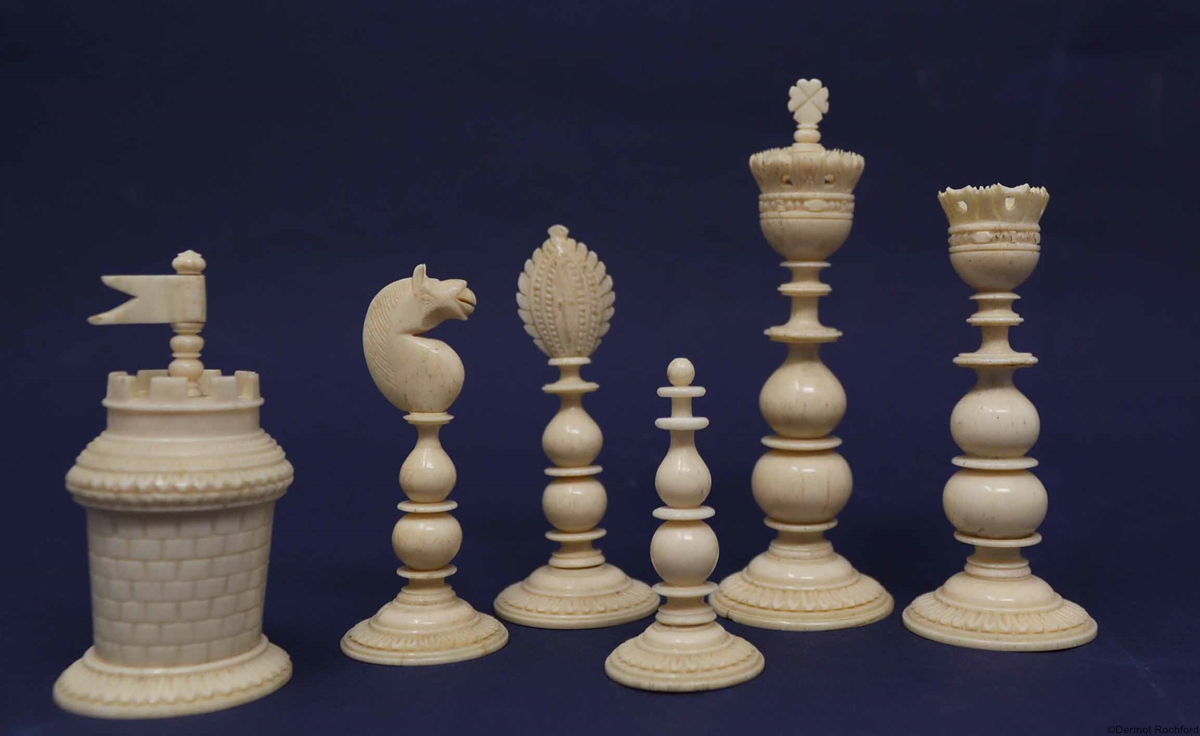 Antique Indian Chess Set