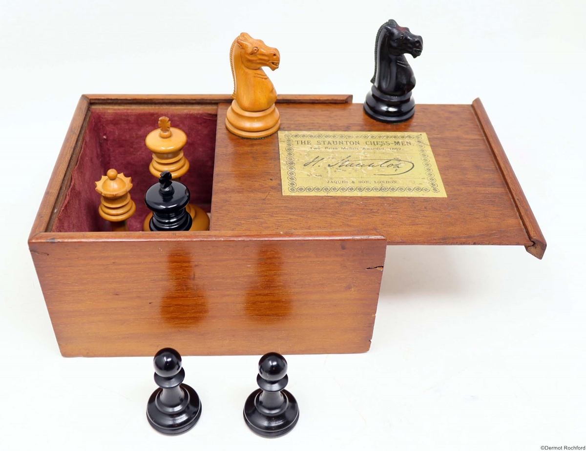 Antique Jaques Club Chess Set