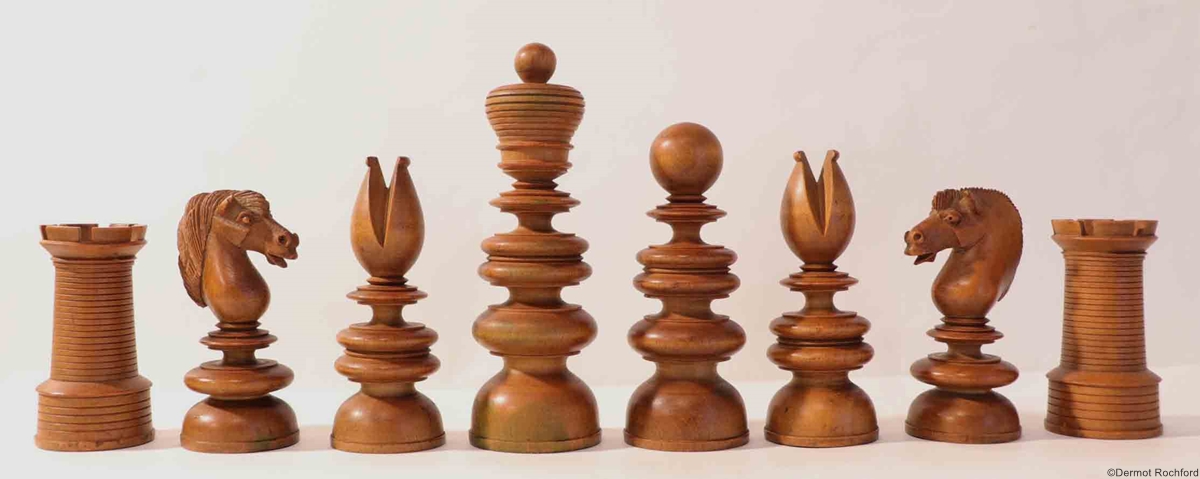 19th Century Club Chess Set by Merrifield