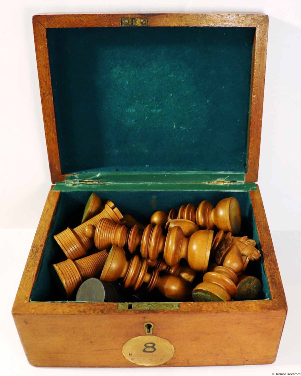 19th Century Club Chess Set by Merrifield