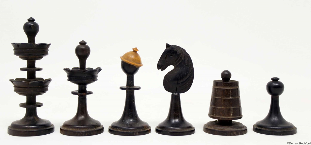 Antique Continental Chess Set