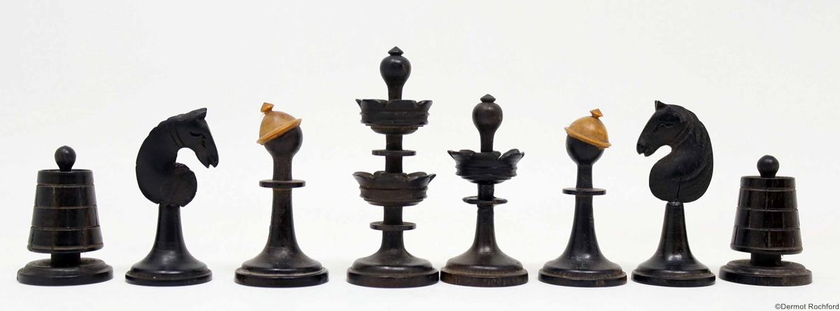 Antique Continental Chess Set