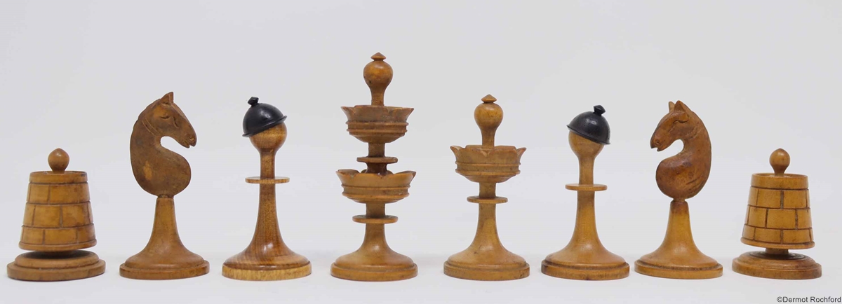 Antique Continental Chess Set