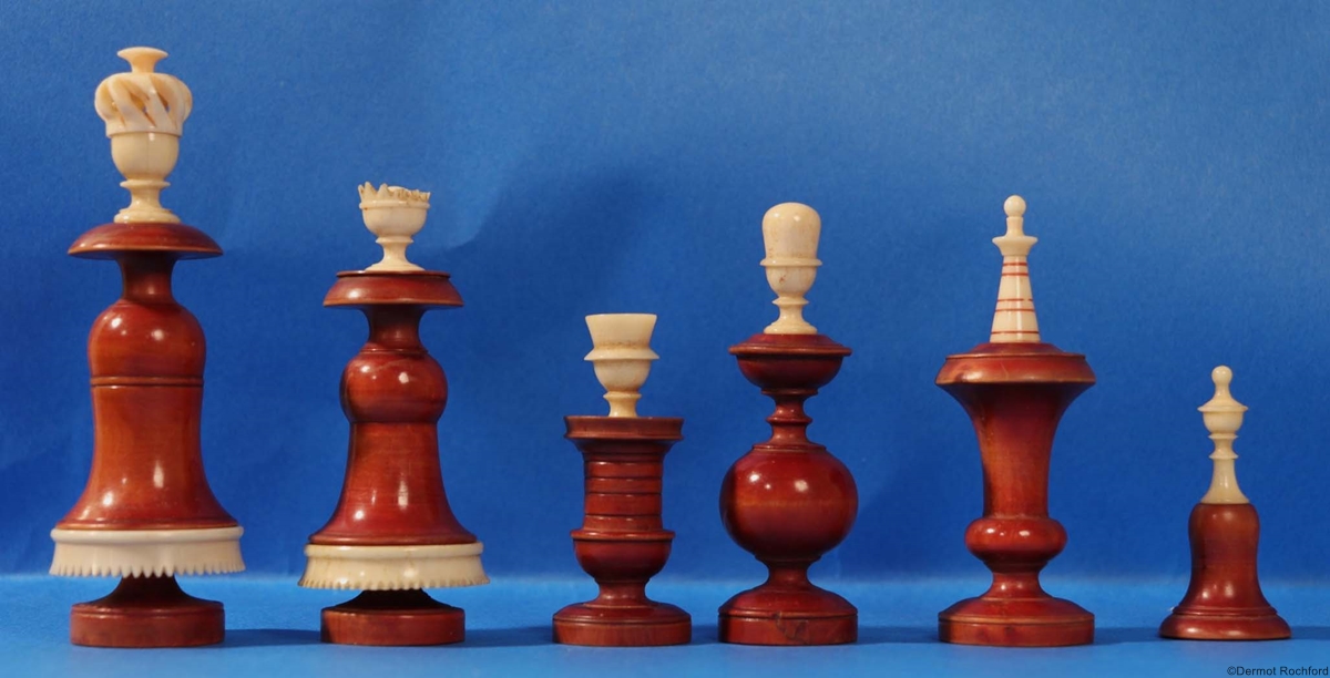 Antique Early Lyon Chess Set