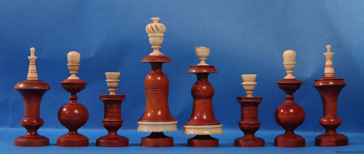 Antique Early Lyon Chess Set