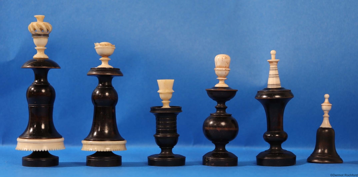 Antique Early Lyon Chess Set