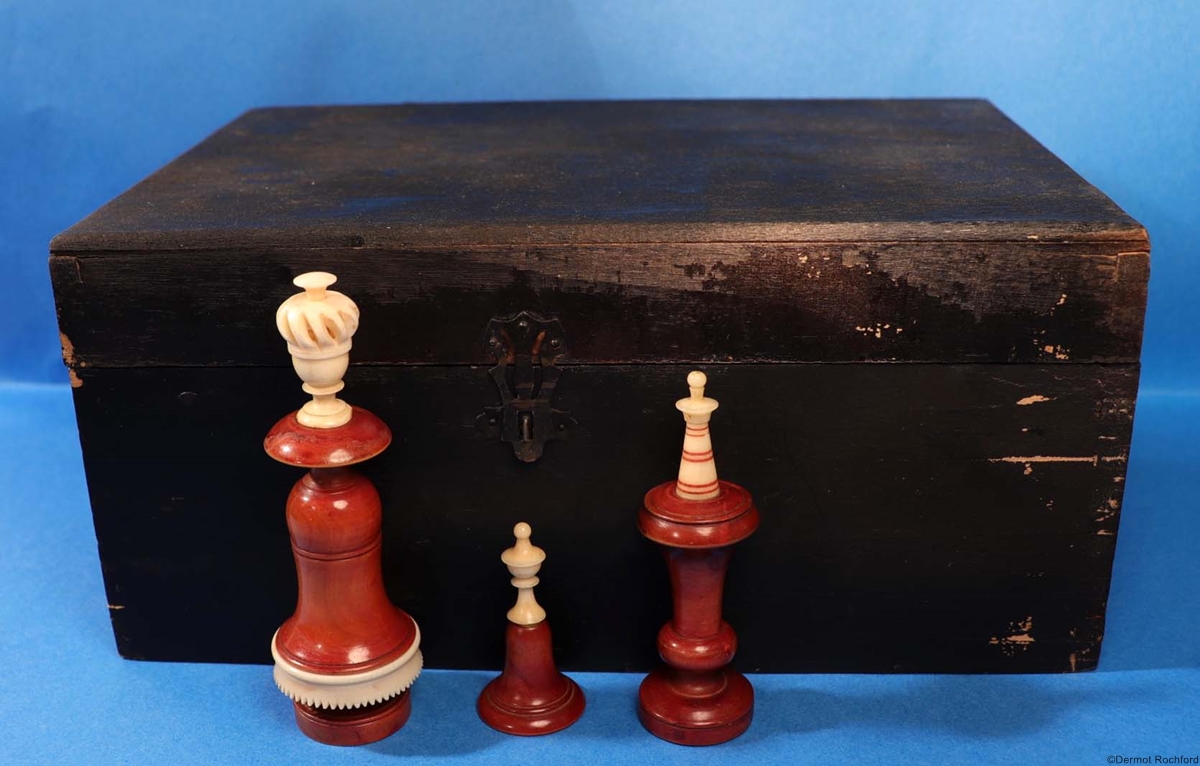 Antique Early Lyon Chess Set