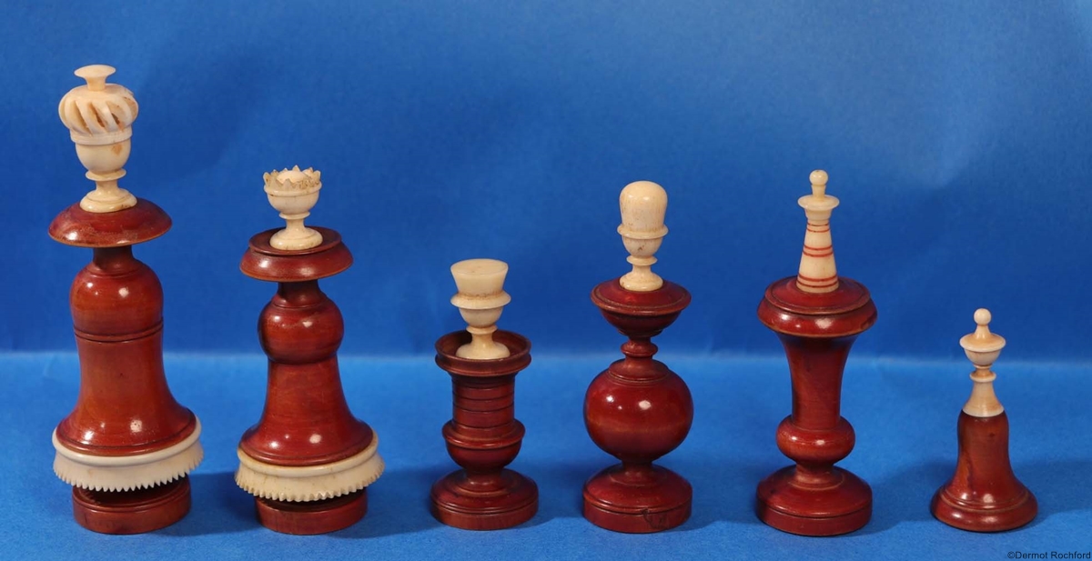 Antique Early Lyon Chess Set