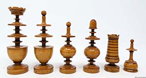 Early Antique Directoire French Chess Set