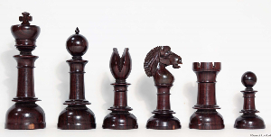 Antique Upright Chess Set